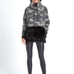 Jocelyn “UFO Hoodie” with real rabbit fur, size S
